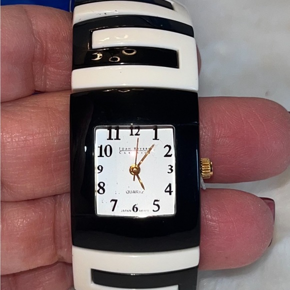 Joan Rivers Jewelry - Joan Rivers Monochrome Striped Quartz Watch